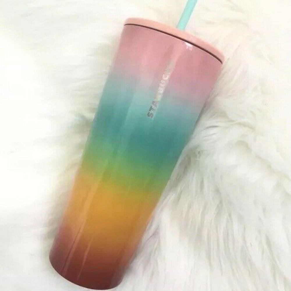 Starbucks Stainless Steel  Rainbow Cup Tumbler 24 fl oz
